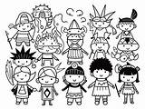 Cultural Coloring Sheet  Page sketch template