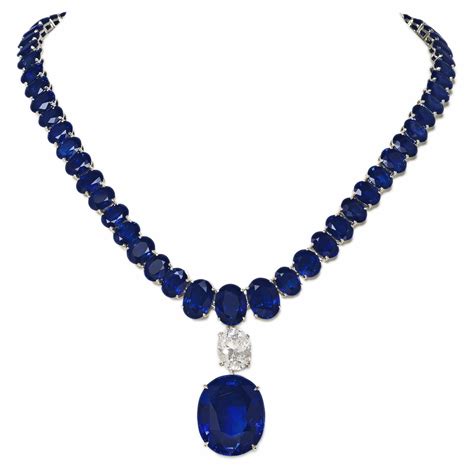 Sapphire and Diamond NecklaceCeylon Sapphire - Jahan Jewellery