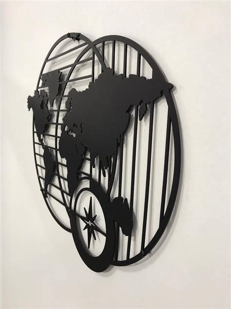 Metal World Map World Map Wall Art Metal Wall Art - Etsy