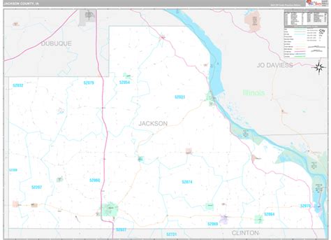 Jackson County, IA Wall Map Premium Style by MarketMAPS - MapSales