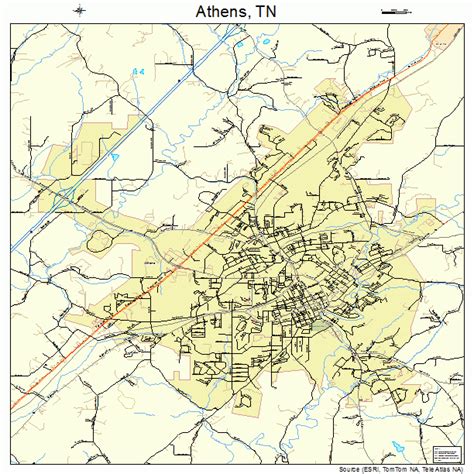 Athens Tennessee Street Map 4702320