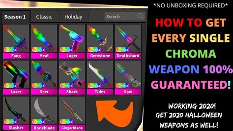 HOW TO GET EVERY SINGLE CHROMA WEAPON IN MM2 100% GUARANTEED *WITHOUT ...