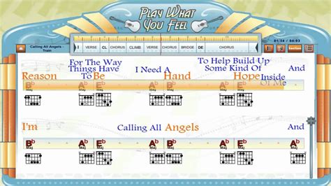 Calling All Angels - Train - Guitaraoke, Chords & Lyrics, Guitar lesson - playwhatyoufeel.com ...