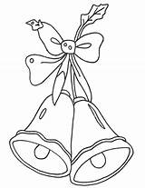 Pair Of Christmas bells coloring Page sketch template