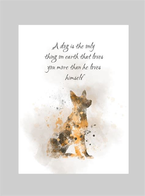 German Shepherd Quote ART PRINT Dog, Animal, Pet, Gift, Wall Art, Home ...