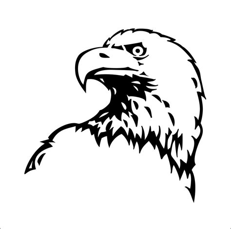 Proud Bald Eagle Head American Bird Cut Sign Image Clipart Digital Download Eps/dxf/png/jpeg/svg ...