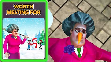 Scary Teacher 3D | miss T Worth Melting Snowman Walkthrough (iOS ...