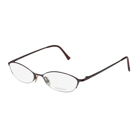 New Vera Wang V101 Womens/Ladies Cat Eye Half-Rim Titanium Wine Half ...