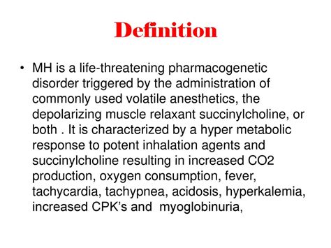 Malignant Hyperthermia - ppt download