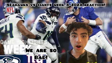 WE ARE SO BAD! Seattle Seahawks vs. New York Giants | 2023 Week 4 Game ...