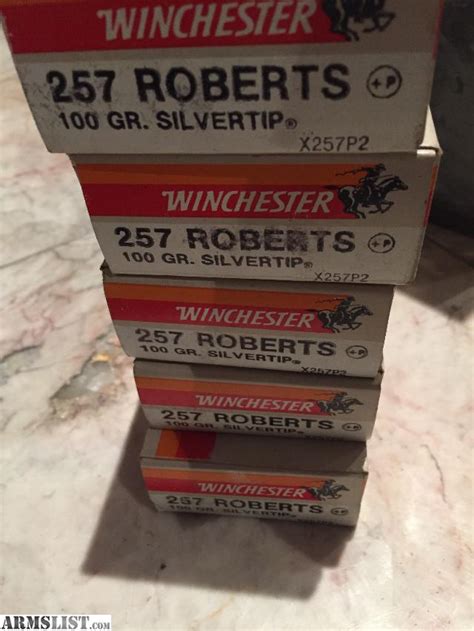 ARMSLIST - For Sale: RARE winchester 257 roberts 100 grain ammo (5 ...