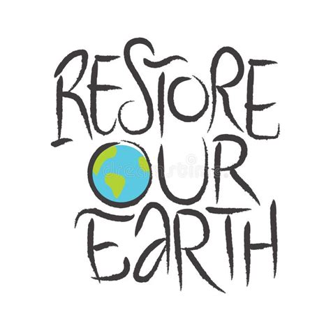 Restore Our Earth. Earth Day 2021 Theme Stock Vector - Illustration of ...