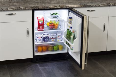 Marvel 24" Built-In All Refrigerator - Black Cabinet and Solid Panel Overlay Door ...