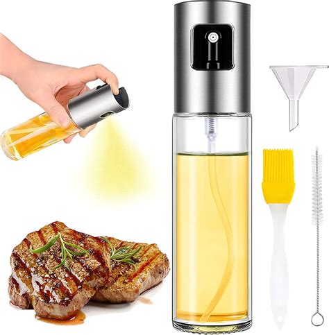 PIPETPET 4 Pcs Oil Sprayer for Cooking, 100ml Olive Oil Spray Mister, Olive Oil Sprayer Bottle ...