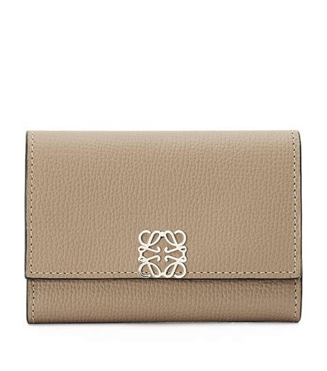 LOEWE beige Leather Anagram Vertical Wallet | Harrods UK