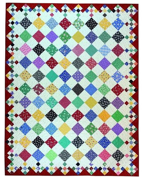 Diamond Patch Quilt Pattern - BLACK QUILT CROSS