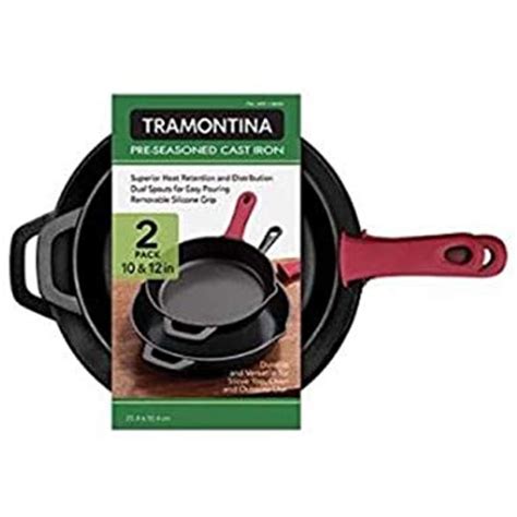 Tramontina Pre-Seasoned Cast Iron (Black, 2 Pack)