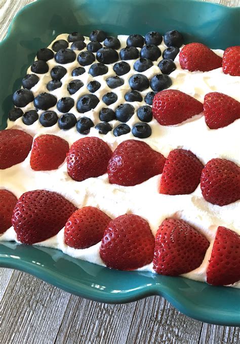 Layered 4th of July Flag Cake