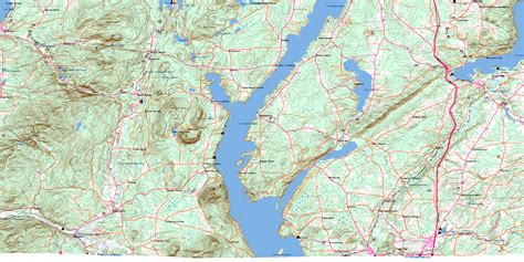 Lac Memphremagog QC Free Topo Map Online - 031H01 at 1:50,000