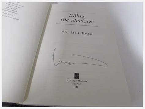 Signed First Edition 2001 Val McDermid Killing The Shadows - Ruby Lane