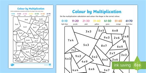 Colour by Multiplication - colour, multiplication, colouring