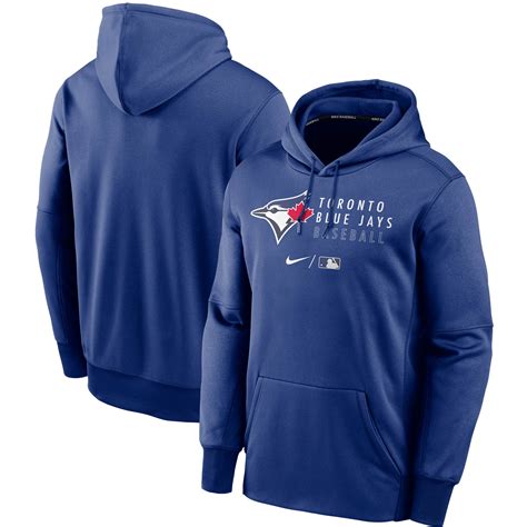 Men's Toronto Blue Jays Nike Royal Authentic Collection Baseball Logo Stack Performance Pullover ...