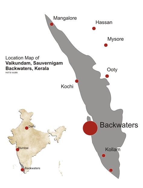 Kerala Backwaters Map