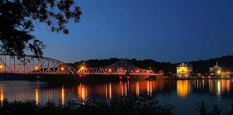 Lights On East Haddam Swing Bridge Photograph by Ursula Coccomo - Fine Art America