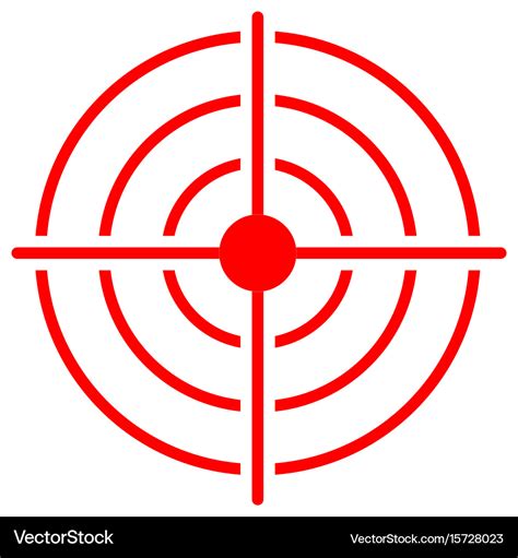 Red target icon on white background Royalty Free Vector