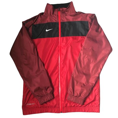 Nike Men's Red and Black Jacket | Depop