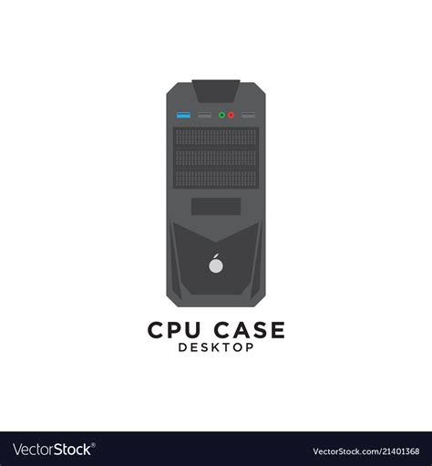 Cpu case graphic design template Royalty Free Vector Image