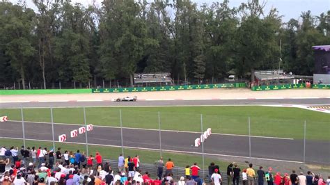 The view from Grandstand 8 (Outer First Variant) at Monza, 2014 Italian Formula 1 Grand Prix ...