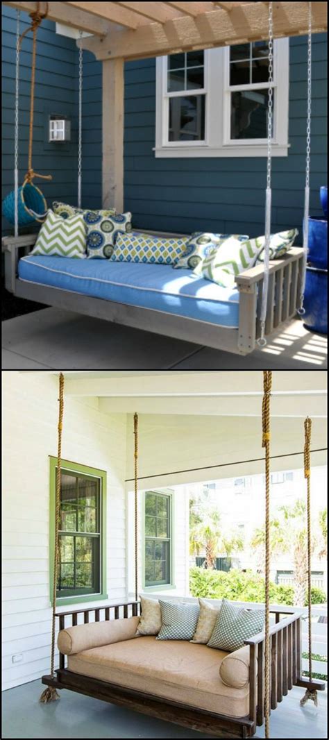 Diy Hanging Bed Swing - 20+ DIY Hanging Porch Swing Design Ideas For Outdoor ... - Hanging beds ...