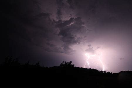 Royalty-Free photo: Thunder storm during nighttime | PickPik