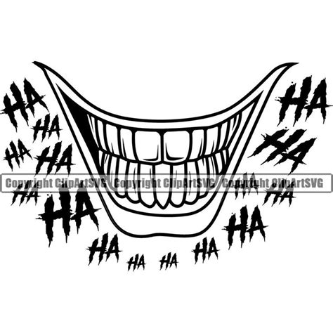 Joker Smile Clown Laughing Ha Funny Mouth Mask Evil Grin Grinning Teeth ...