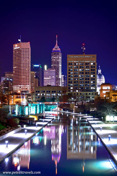 Downtown Indianapolis at Night – Peter's Travel Blog