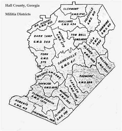 Hall County, Georgia Militia Districts