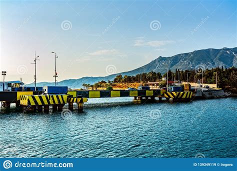 Submersible Bridge Over the Canal. the Corinth Canal is a Canal that ...