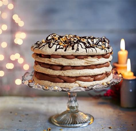 Hazelnut meringue cake recipe | delicious. magazine