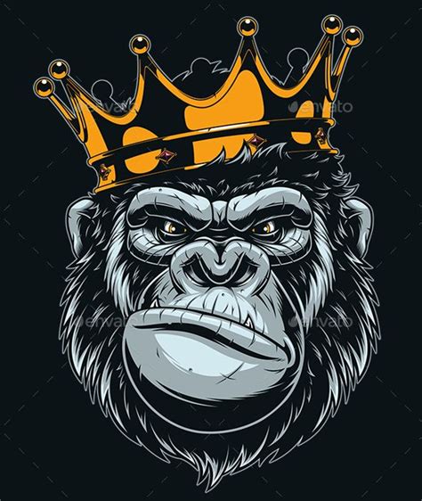 Ferocious Gorilla Head | Gorilla illustration, Gorillas art, Gorilla tattoo