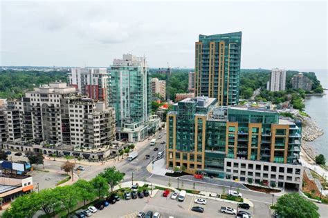 Downtown Burlington stock photo. Image of aerial, hospital - 20906484