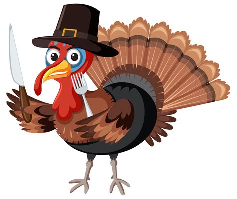 Thanksgiving turkey character on white background 297836 Vector Art at Vecteezy
