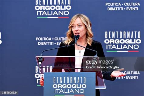 Italian Prime Minister Giorgia Meloni attends 'Atreju 2023'... News ...