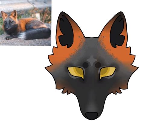 •Cross fox therian mask• ⚠️read description⚠️ in 2024 | Felt animal ...