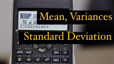 Find Mean, Variance and Standard Deviation using calculator - YouTube