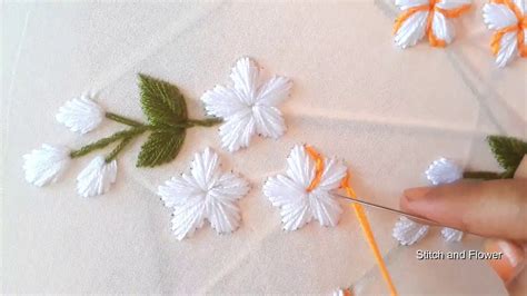 Hand embroidery beautiful all over design for dress - YouTube