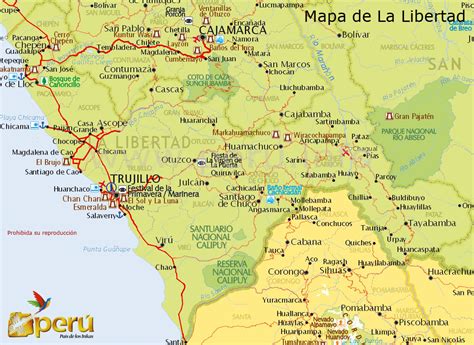 Mapa de Trujillo - Viajar a Peru