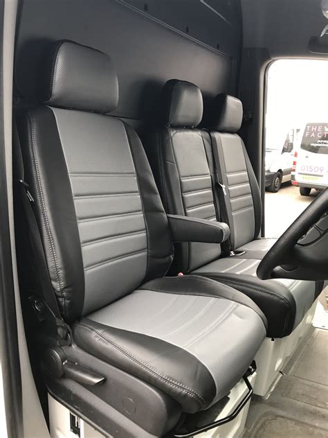 Mercedes Sprinter Punched Leather Style Seat Covers – Grey – Wholesale Van Accessories