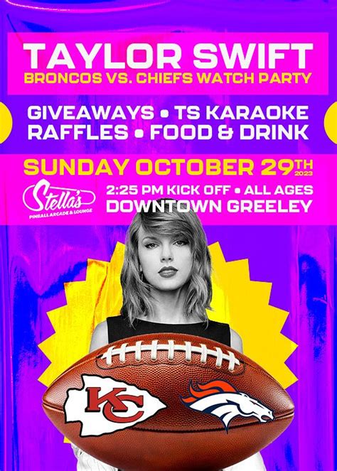 Taylor Swift & Touchdowns: Ultimate Broncos vs Chiefs Bash Tickets at ...