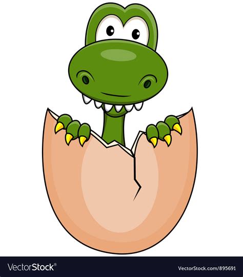 Funny dinosaur born Royalty Free Vector Image - VectorStock